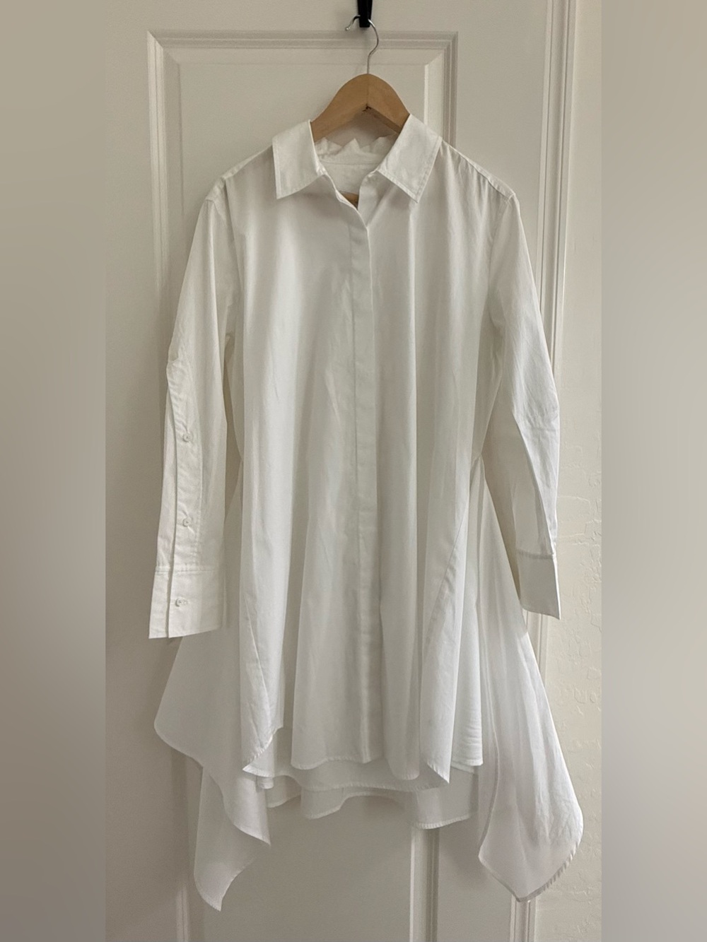NWT Anthropologie Derek Lam 10 Crosby cotton Tie Front Charlotte Shirtdress - Picture 6 of 14